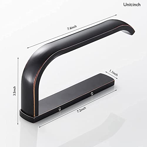BigBig Home Bronze Toilet Paper Holder, Oil Rubbed Towel Holder Bathroom Towel Ring Rustic Tissue Roll Holder Farmhouse Paper Towel Holder Wall Mount - color: Oil Rubbed Bronze