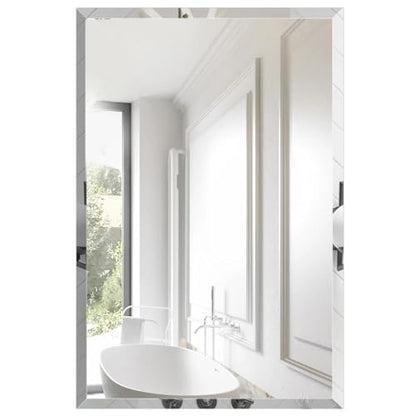 Single Door Multi-Purpose Plastic Bathroom Medicine Cabinet with Mirror, Surface or Recessed Mount, Vanity Cabinet with 2 Plastic Adjustable Shelves, White