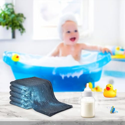 YETTASBIN Galaxy Muslin Baby Hand Washcloths, Soft Cotton Bath Face Towel, 4 Layers Extra Absorbent Feeding Burp Cloth for Newborn Infant, 5 Pack - size: 12 Inch x 5 Pack