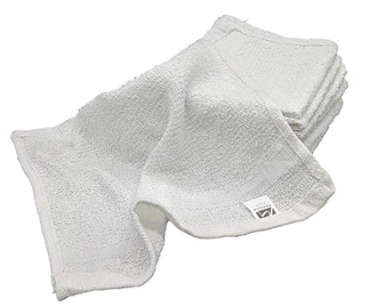 White Cotton Value Washcloths, 12 x 12 in, 12 Pack | Lightweight cotton cloths for painting, staining, crafts, garage, kitchen, bath or utility cleanup; 1.00 oz ea - size: 3/4 LB Per Dozen