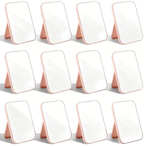 12 Pcs Spa Party Mirrors Spa Party Supplies for Girls, Pink Sleepover Accessory Favors Makeup Mirror for Sleepover Slumber Birthday Christmas Favors Gift