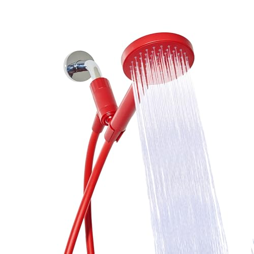 sproos! - Handheld Showerhead, High Pressure Performance, Red | Colorful - Easy DIY Installation - Renter Friendly - 3 Spray Functions with Pause - Extra Long 70 Inch Flexible Hose - color: Gray