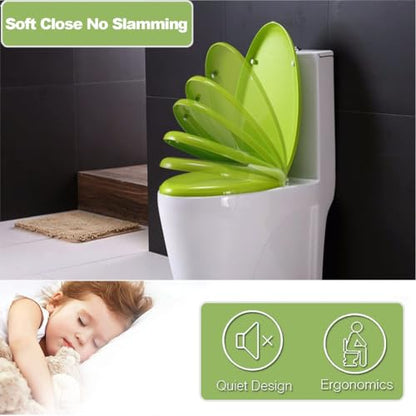 Soft Close Toilet Seat, Round Toilet Seat Cover, Quiet and Slow Close Toilet Lid and Seat, Quick Release, Easy to Install Also Easy to Clean, O-Shaped, PP,Rose red,36x41cm - color: Rose Red