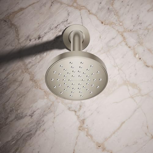 KOHLER K-33641-G-BN Elate® Single-Function Showerhead, 1.75 GPM, Powerful Flow Shower Head, Easy Maintenance, Sleek Design, Vibrant Brushed Nickel - color: Vibrant Brushed Nickel, size: 1.75 GPM