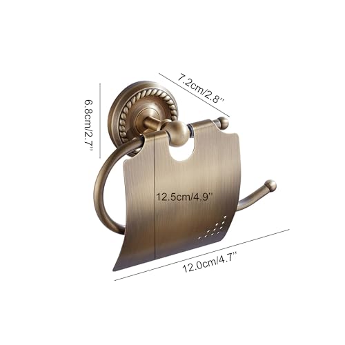Antique Bronze Toilet Paper Holder for Bathroom Toilet Paper Roll Holder withlid Wall Mounted - color: Toilet Paper Holder Withlid