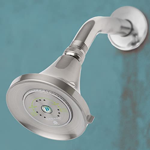 Niagra Conservation N3917BN Earth Luxe High Efficiency Showerhead, Brushed Nickel - color: Brushed Nickel, style: 1.75 GPM