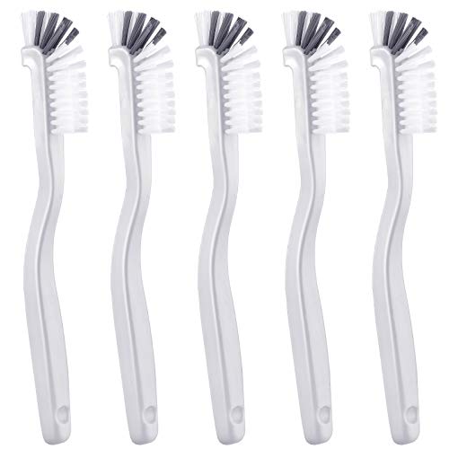 Patelai 5 Pcs Vegetable Scrubber Brush, 90 Degree Angle Fruit Cleaning Brush with PET Bristles, Multi Use Cleaning Tools for Fruits Vegetables Sink Tile Grout Window Track Corners