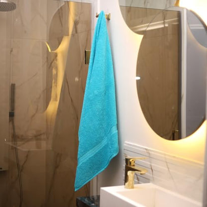 Plush Bath Towels - 100% Cotton & Luxury - Large (28" x 56"), Absorbent - Versatile, Perfect as Hotel Towels, Spa Towel - Turquoise - color: Turqoise