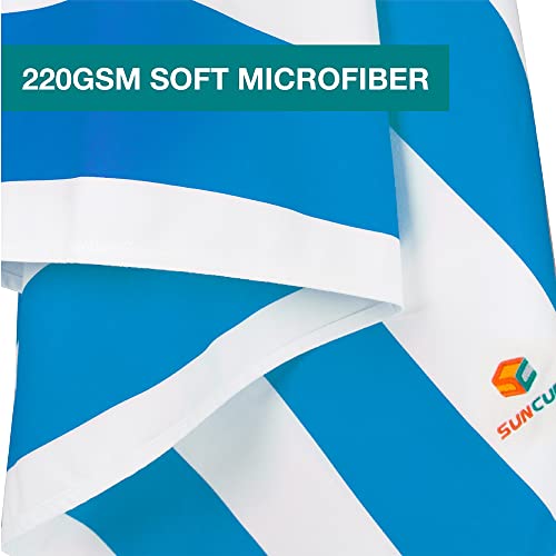 SUN CUBE Microfiber Beach Towel Quick Dry with Carry Bag, Blue 78x35 Inch | Quick Dry and Free Microfiber Towel, Lightweight Packable Swim Towel for Beach, Pool, Camping, Cruise, Travel - color: Blue, size: 78.00" x 35.00"
