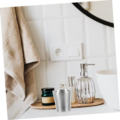 SHOWERORO Stainless Steel Travel Tumbler Cup Unbreakable Bathroom Drinking Versatile Mouthwash Toothbrush Holder Lightweight Stackable Design for Camping Home Use