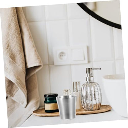 SHOWERORO Stainless Steel Travel Tumbler Cup Unbreakable Bathroom Drinking Versatile Mouthwash Toothbrush Holder Lightweight Stackable Design for Camping Home Use