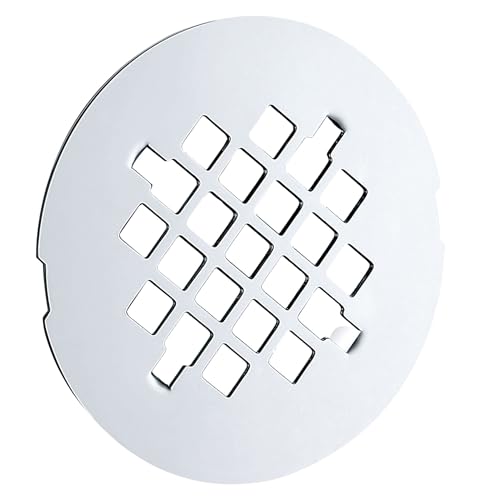 4-1/4 inches Snap-On Round Shower Drain Cover, Stainless Steel (Chrome) - color: Chrome