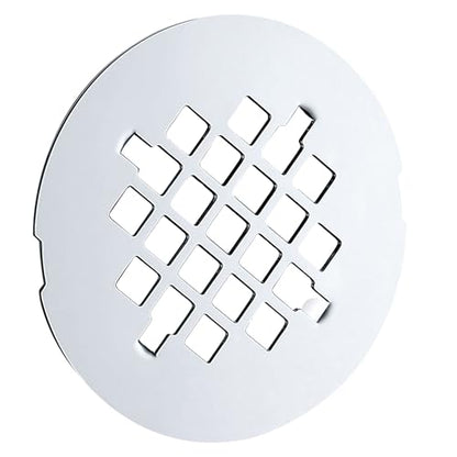 4-1/4 inches Snap-On Round Shower Drain Cover, Stainless Steel (Chrome) - color: Chrome