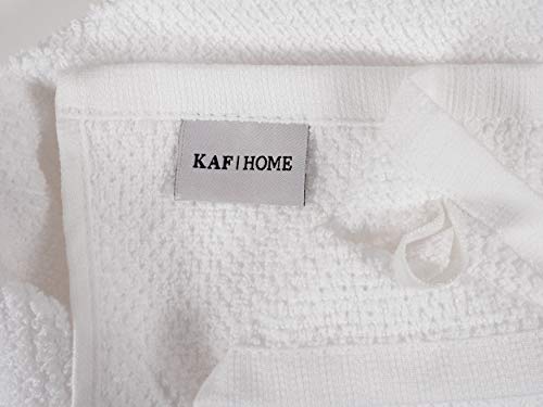 KAF Home Deluxe Popcorn Terry Kitchen Towels, Cotton Kitchen Dish Towels, Set of 4, White - color: White