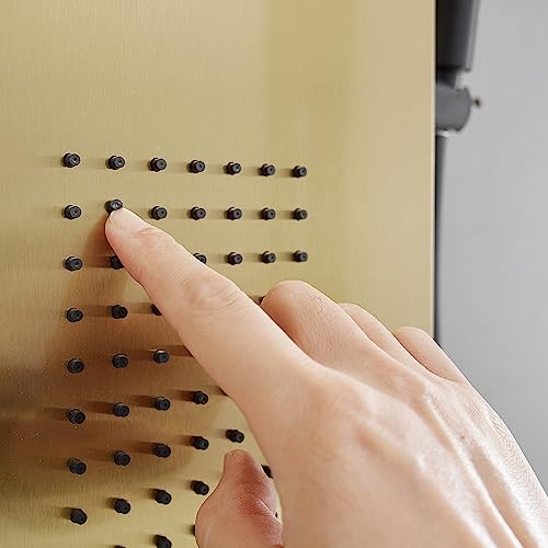 BWE 3 IN 1 Shower Panel Stainless Steel Shower Panel Tower System | Rainfall Shower Head with Handheld Shower and Rain Massage Body Jets Wall Mount Shower System,Brushed Gold - color: Brushed Gold