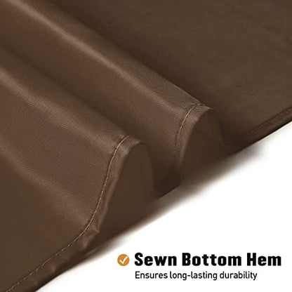 MitoVilla Fabric Small Shower Stall Curtain Liner, 36" W x 72" H Bathroom Shower Curtain Liner, Hotel Quality, Washable, Water Repellent, Brown Bath Shower Liners - color: Fabric - Brown, size: 36"W x 72"L (Pack of 1)