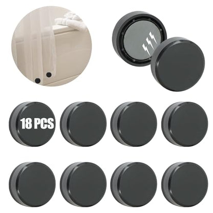 ZYNERY 18 Pcs Shower Curtain Weights, Shower Magnets for Curtain Liner, Shower Curtain Magnets Weights, Magnetic Shower Curtain Weights Bottom, Weights for Outdoor Curtains Flag Tablecloth (Black) - color: Black