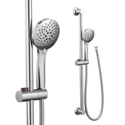 Moen Chrome Eco-Performance 5-Function Handheld Removable Shower Head, Adjustable 30-Inch Slide Bar and 69-Inch Long Hose, 3558EP - color: Chrome