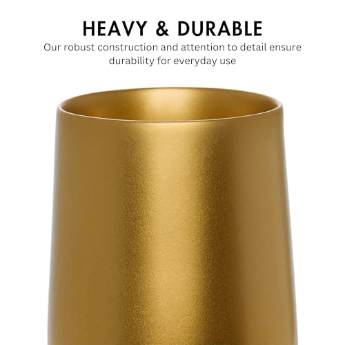 Yew Design Gold Bathroom Toothbrush Holder Cup - Round - color: Round Gold