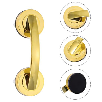 Suction Grab Bar for Shower 7.08In Non-Drill Bathroom Handle Balance Assist for Seniors Disabled Portable Ergonomic Grip
