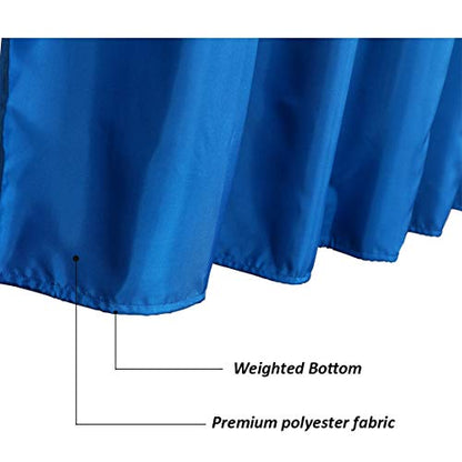 Shower Curtain Liner 72 x 72 Inch Soft Water Repellent Heavy Duty Light Fabric Shower Curtains with 12 Rust-Proof Metal Grommets, Hotel Quality, Machine Washable, Blue - color: Blue, size: 72"W x 72"L (Pack of 1)