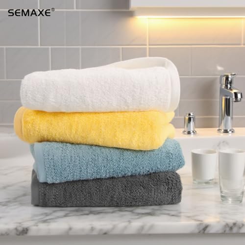 4-Pack Gray Cotton Hand Towels for Bathroom with Hanging Loops | Sink-side towels for drying hands and face, ideal for bathrooms, guest baths, powder rooms, OEKO-TEX certified, easy care - color: A02: Grey