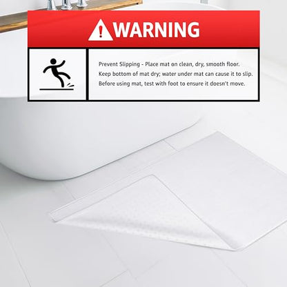 American Soft Linen Bath Rug, 20 in 34 in 100% Cotton Bath Mats Rugs for Bathroom, Slip Reducer Washable Shaggy Form Area Rugs, White Bath Rug - color: Bright White, style: 20x34" Cotton Bath Mat