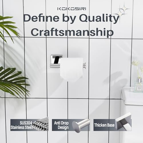 KOKOSIRI Toilet Paper Holder for Bathroom Toilet Roll Holder Hold Mega Rolls Wall Mounted, Polished Chrome Stainless Steel B2008CH - color: Polished Chrome, size: Vertical