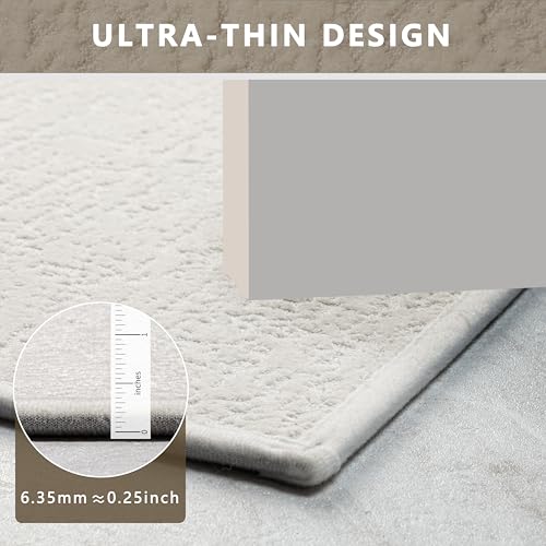 Bathroom Mat Quick Dry Low Profile Washable Bathroom Rugs | Non Slip Bath Rugs Ultra Thin Bath Mat Fit Under Door, Cream White, 17" × 32" - color: Cream, size: Medium(17"x 32")