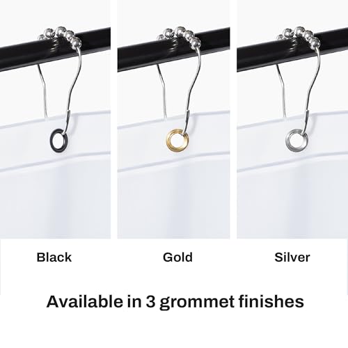DKNY Frosty Shower Curtain Liner 70 x 72 Polyethylene with Gold Grommets - color: Frosty/Gold Grommets