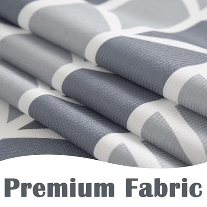 jinchan Grey and White Geometric Shower Curtain Chevron Arrow Farmhouse Shower Curtains for Bathroom Modern Waterproof Fabric with 12 Hooks 70x72 Inches - color: Arrow Grey, size: 70"W x 72"L (Pack of 1)