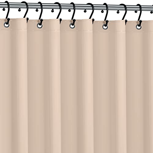 No Smell Shower Curtain Liner 72x72 Beige - PEVA Plastic Shower Curtain for Bathroom, PVC-Free Waterproof Sand Shower Liner with Metal Grommets and Magnet-Weighted Bottom Hem - Washable Liner - color: Sand