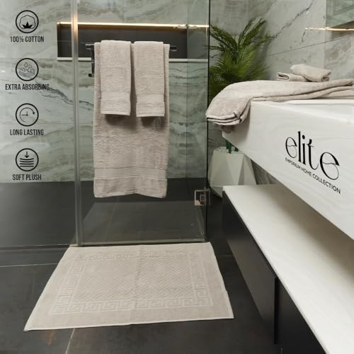 ELITE Emporium Home Collection 8-Piece Cotton Bath Towel Set - Ultra Soft, 550 GSM, Quick-Dry Towels - Bath Sheet, Bath Towels, Hand Towels, Washcloths, Bath Mat - Luxury Bathroom Towel Set (Silver) - color: Silver