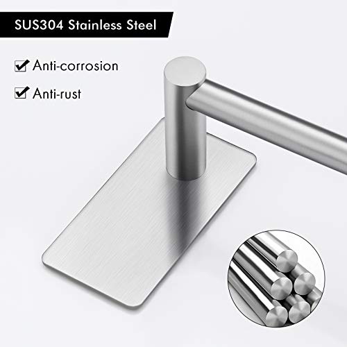 KES Adhesive Towel Bar 9-Inch No Drill Towel Bar Towel Rack for Kitchen SUS304 Stainless Steel Brushed Finish, A7000S23-2 - color: Grey (Brushed Finish), size: 9 Inch