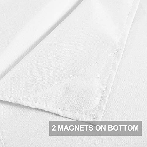 Barossa Design Fabric Snap-in Replacement Liner Extra Long 70" W x 66" H - Hotel Style Removable Liner with Magnets, Machine Washable & Water Repellent - White, 70x66 - color: White, size: 70"W x 66"L (Pack of 1)