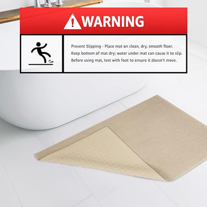 American Soft Linen Bath Rug, 20 in 34 in 100% Cotton Bath Mats Rugs for Bathroom, Slip Reducer Washable Shaggy Form Area Rugs, Beige Bath Rug - color: Beige, style: 20x34" Cotton Bath Mat