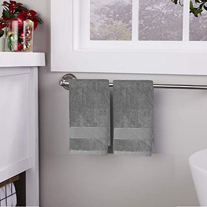 Lchkrep Bathroom Hand Towels (14x30 inch), Home Soft 100% Cotton Super Soft Highly Absorbent Hand Towels for Bath, Hand, Face, Gym and Spa (Gray-2 Pack) - color: Gray-2pack