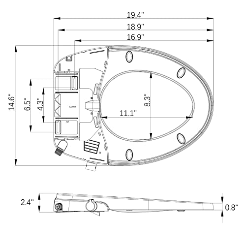 Bidet Toilet Seat Elongated, Non-Electric Bidet with Self Cleaning Dual Nozzles, Slow Close Lid, Bidet Attachment for Toilet Seat - color: Elongated (Non-Electric)
