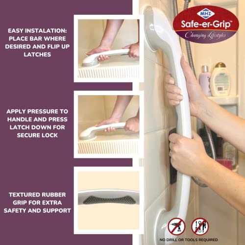 Changing Lifestyles Safe-er-Grip 24" Balance Assist Bar, White - color: White/Grey, size: 24 inch (Pack of 1)