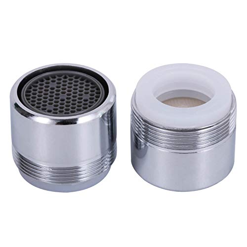 2 Pack 1.5 GPM Sink Faucet Aerator, Male and Female Dual Thread Aerator, Regular/Standard Size, Chrome by NIDAYE - size: 1.5GPM