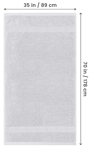 Utopia Towels Luxurious Jumbo Bath Sheet 2 Piece, 600 GSM, 35 by 70 Inches, 100% Ring Spun Cotton, Highly Absorbent and Quick Dry Extra Large Bath Towel, Super Soft Towel, Silver - color: Silver, size: 2 Piece Bath Sheet