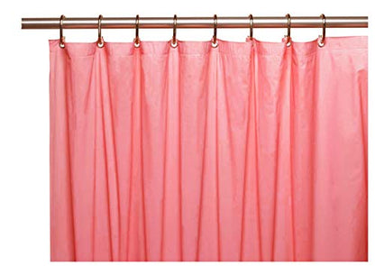 Elegant Home Heavy Duty Vinyl Shower Curtain Liner with 12 Metal Grommets Dusty Rose - color: Dusty Rose