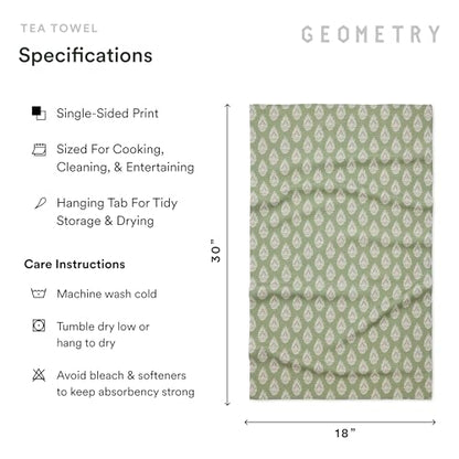 GEOMETRY Kitchen Tea Towels - Quick Dry Microfiber Dish Towels for Kitchen - Henley - 18" x 30" - 1 Pack - color: Henley, style: Kitchen Towel - Double