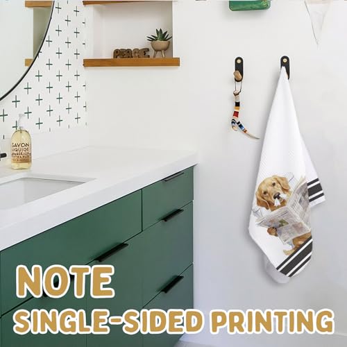 Funny Bathroom Hand Towels,Golden Retriever Bathroom Hand Towels | Golden Retriever Gifts for Women,Animals Dog Hand Towels for Bathroom Washroom Restroom, 16x24 Inch - color: Bathroom-3