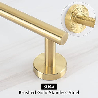 NearMoon Bath Towel Bar, Thicken Stainless Steel Shower Towel Rack Holder Wall Mounted for Bathroom, 26-lnch Overall Length-24-lnch Usable Hanging Space (1 Pack, Brushed Gold) - color: Brushed Gold, size: 26 Inch