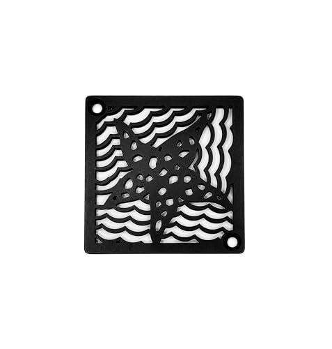 Starfish Designer Drains, Square Shower Drain Replacement for Kerdi Schluter Size (Matte Black) - color: Matte Black