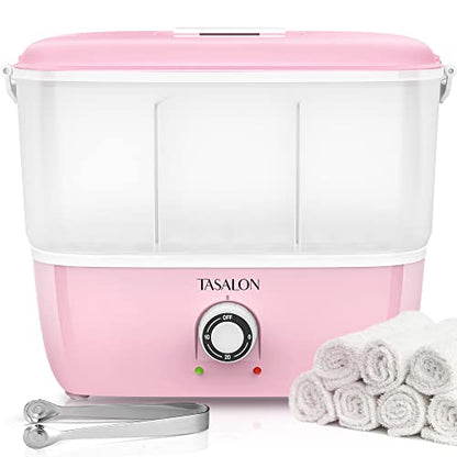 TASALON Hot Towel Steamer for Facials, Hot Towel Warmer Quickly Heats Up in 5 Minutes, Portable Towel Machine Fits 16 Mini Towels, Salon Equipment Towel Warmer for Facials, Spa, Massage, Pink - size: M Size