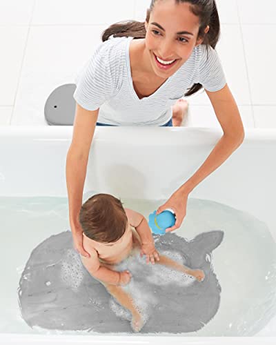 Skip Hop Non-Slip Baby Bath Mat, Moby, Grey - color: Moby Non-slip Bath Mat