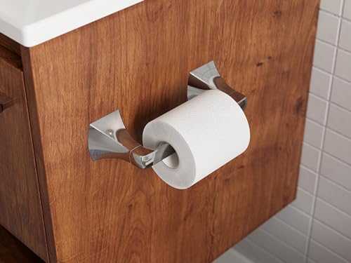 Pfister Bruxie Toilet Paper Holder, Bathroom Tissue Roll Holder, Wall-Mounted, Screw-in, Polished Chrome Finish, BPHBIE0C - color: Polished Chrome