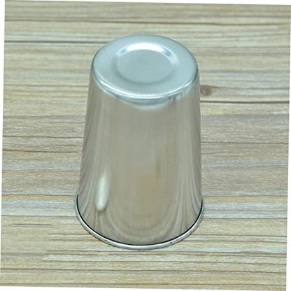 2pcs Stainless Steel Tumbler Cups Multi Use Drinking Cups for Beverages Mouthwash Easy to Clean Sleek Silver Design for Home Travel - size: 6X6cm